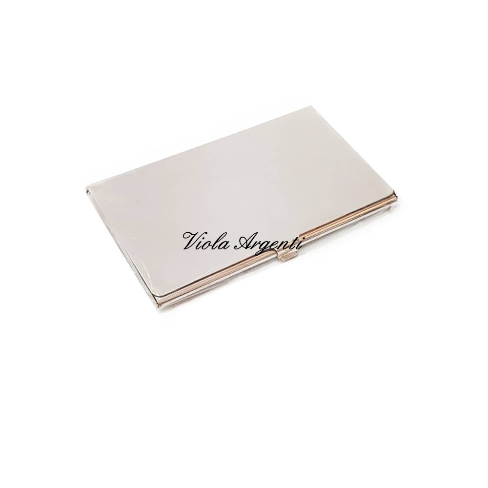 Portabiglietti cerniera lucido di . Argento online