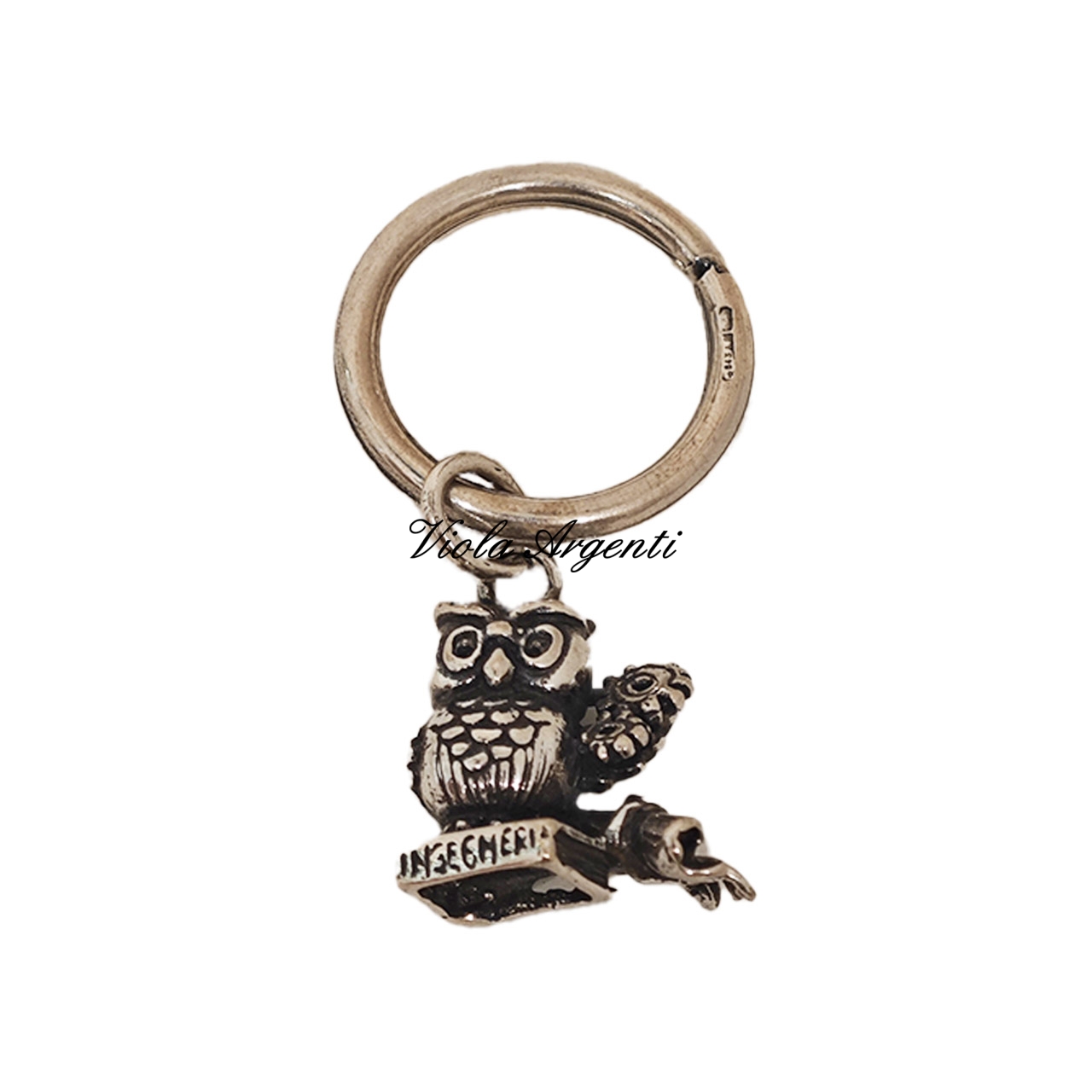 Portachiave laurea ingegneria di . Argento online