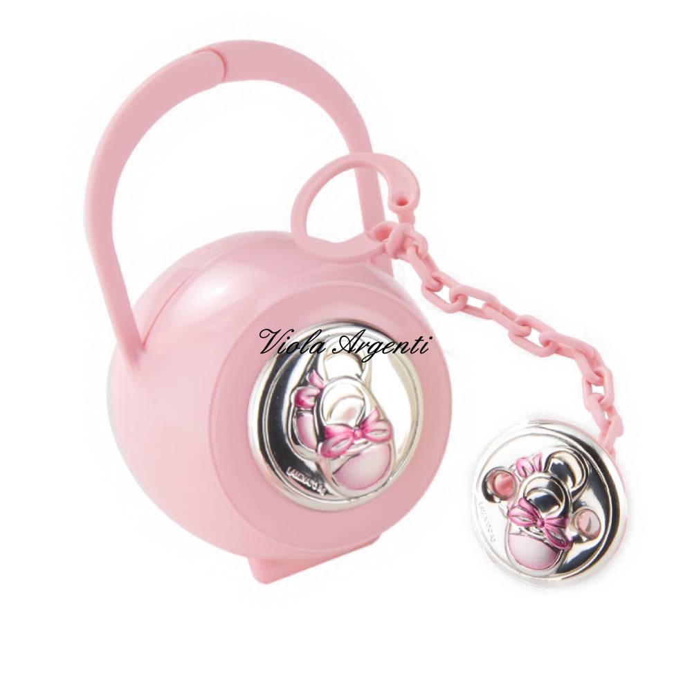 Portaciucco bimba con scarpine di . Argento online
