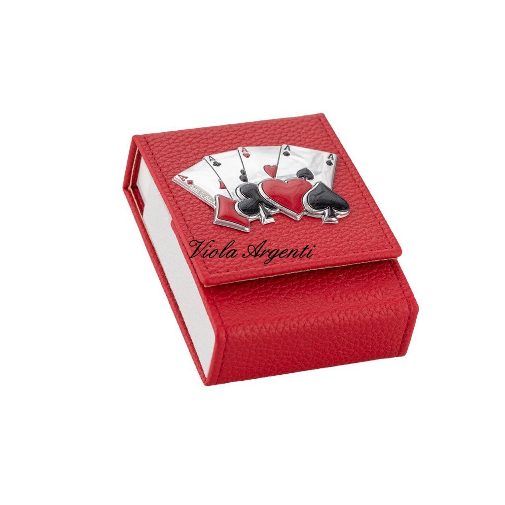 Custodia in Ecopelle per Carte da Gioco – Astuccio Singolo rosso di . Argento online