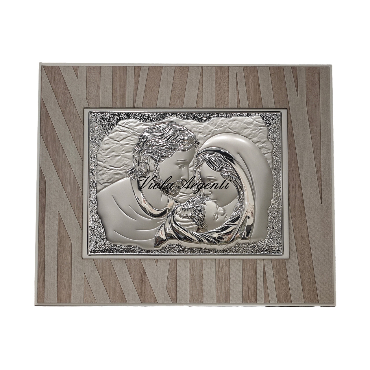 Quadro argentato Sacra Famiglia di . Argento online