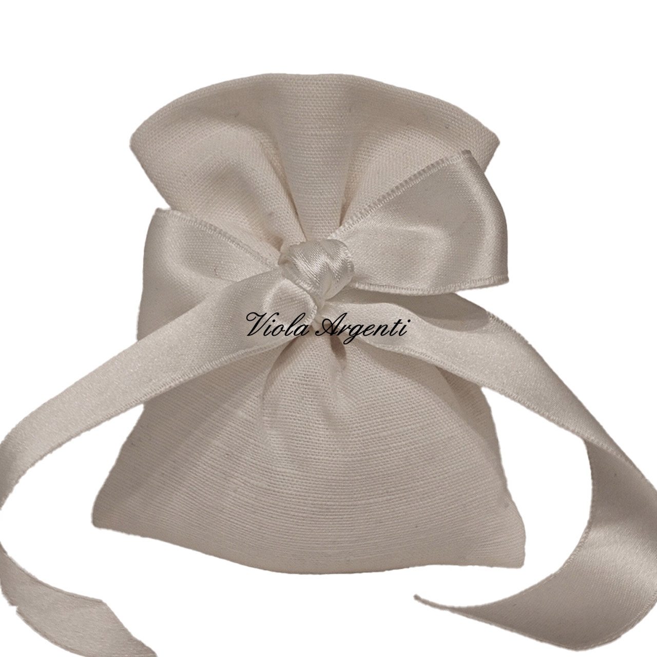 Sacchetto lino bianco di . Argento online