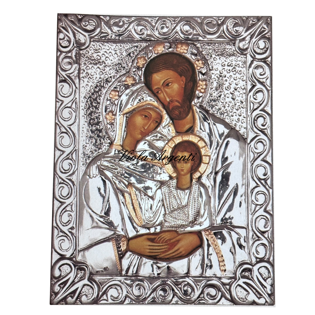 Sacra Famiglia (Bizantina) di . Argento online