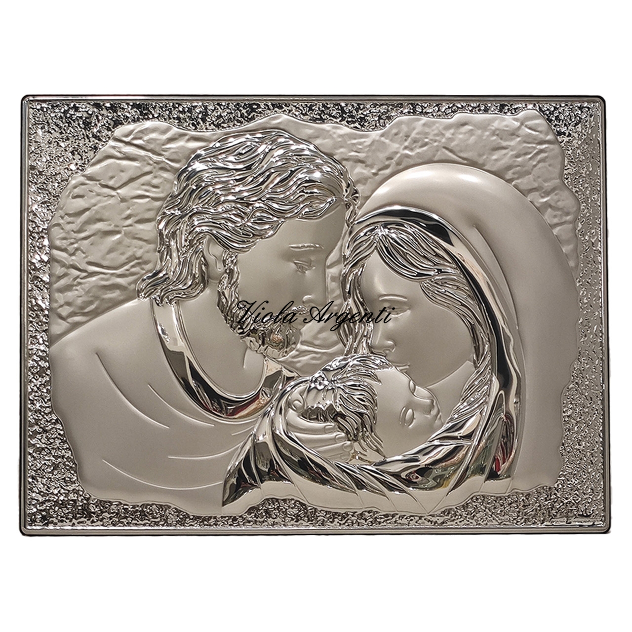 Quadro Sacra Famiglia in argento di . Argento online