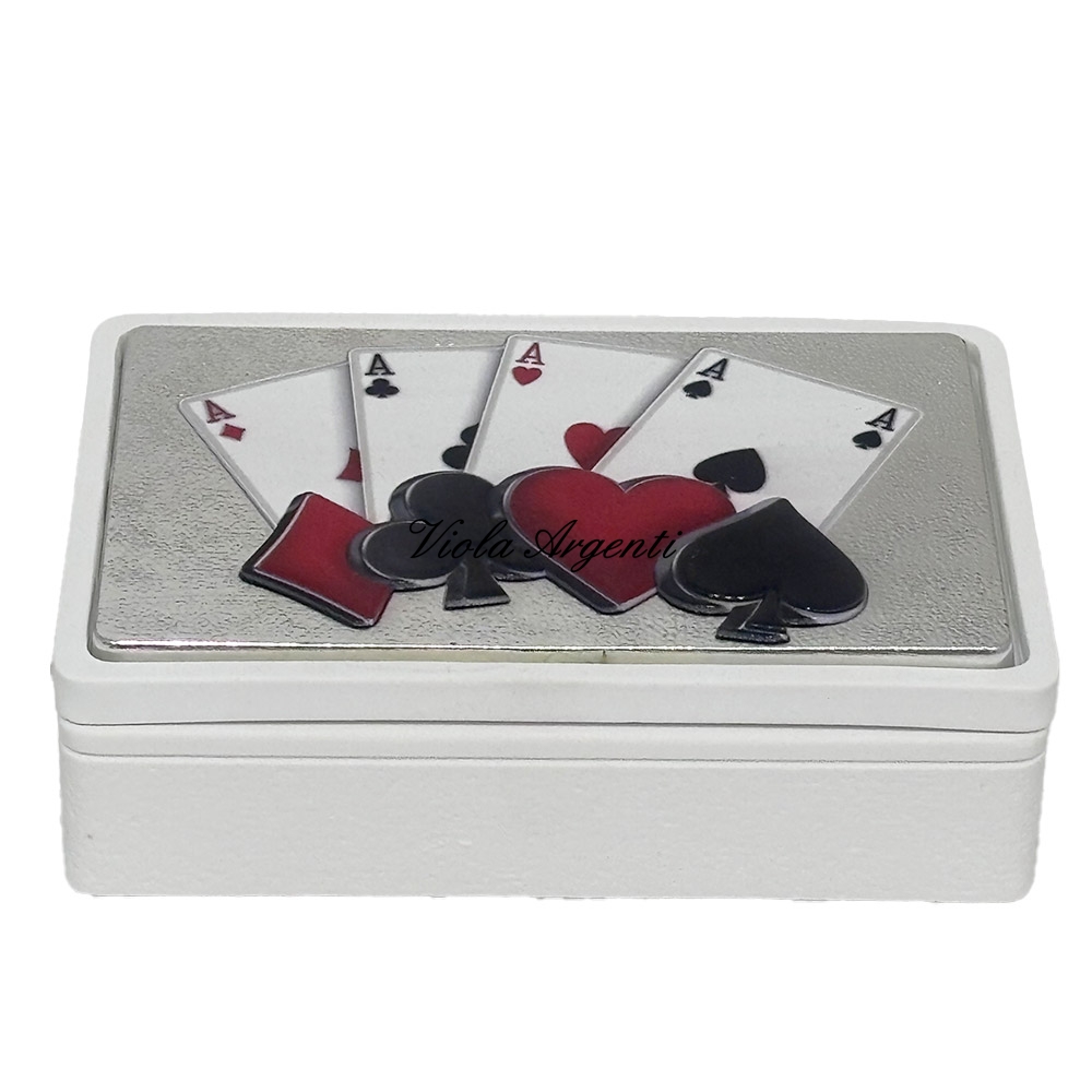 Scatola mazzi di carte di . Argento online