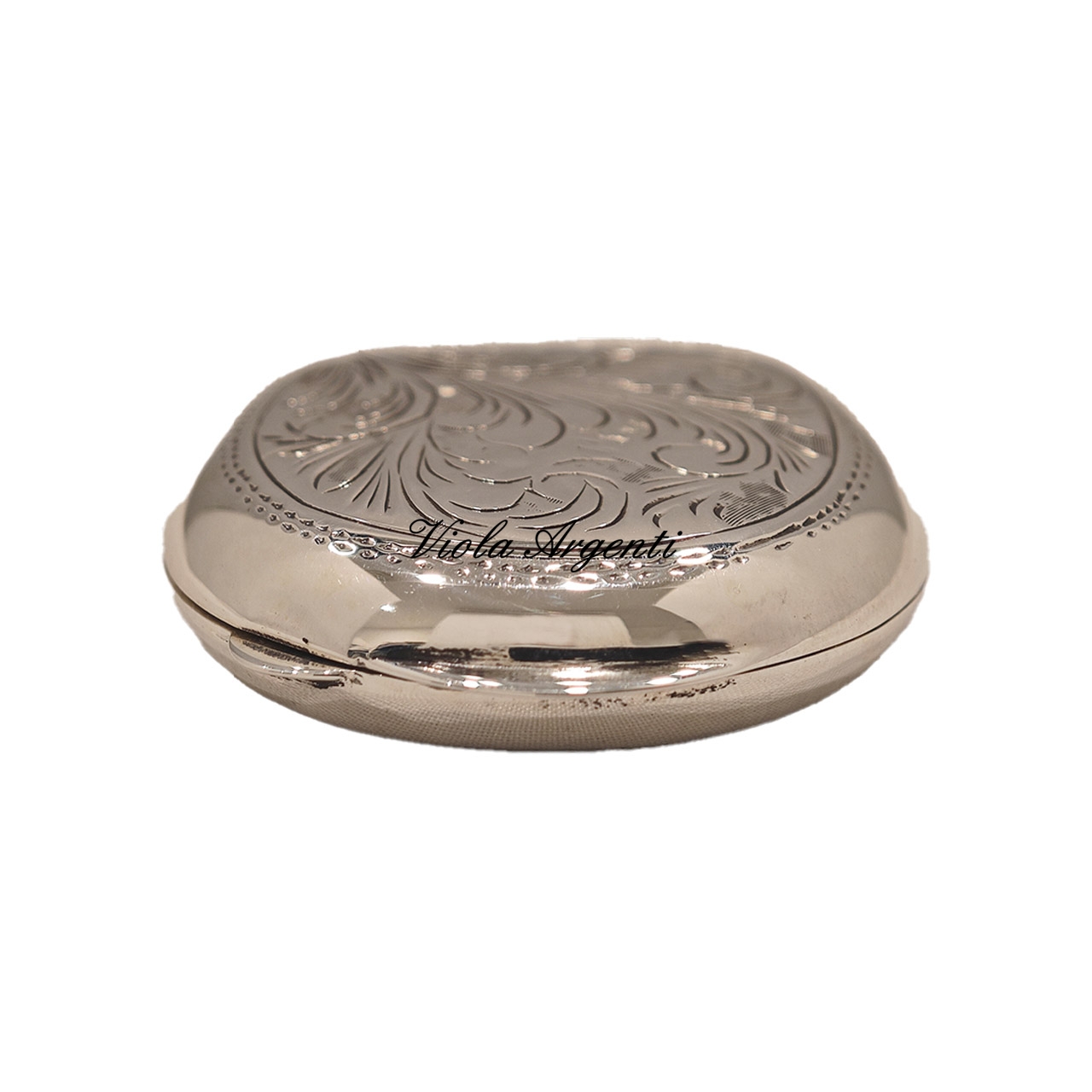 Scatolina tacco inciso di . Argento online