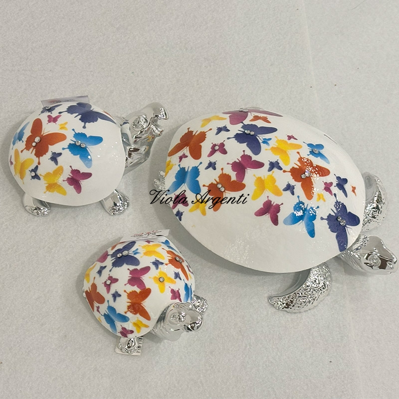 Tartaruga murano farfalle di . Argento online