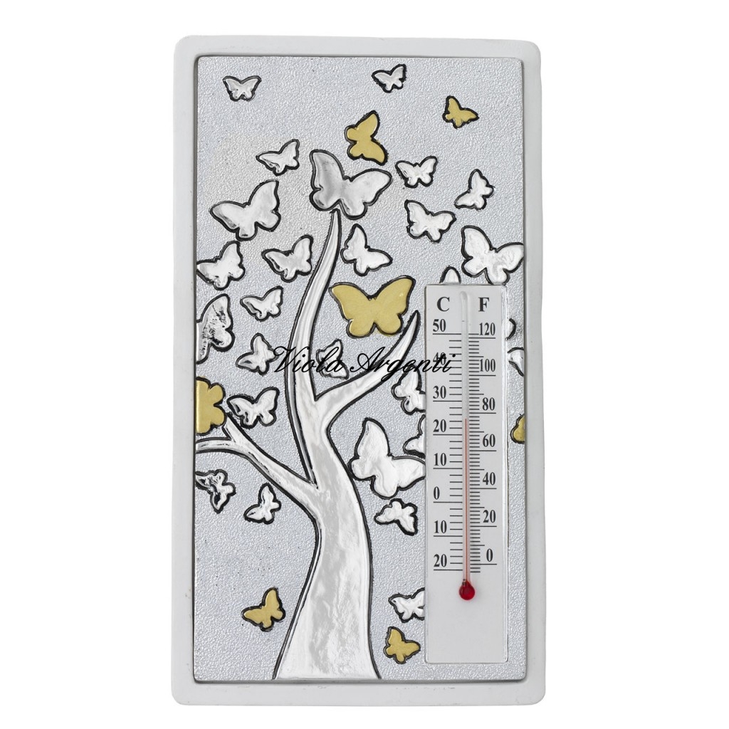 Termometro farfalle di . Argento online