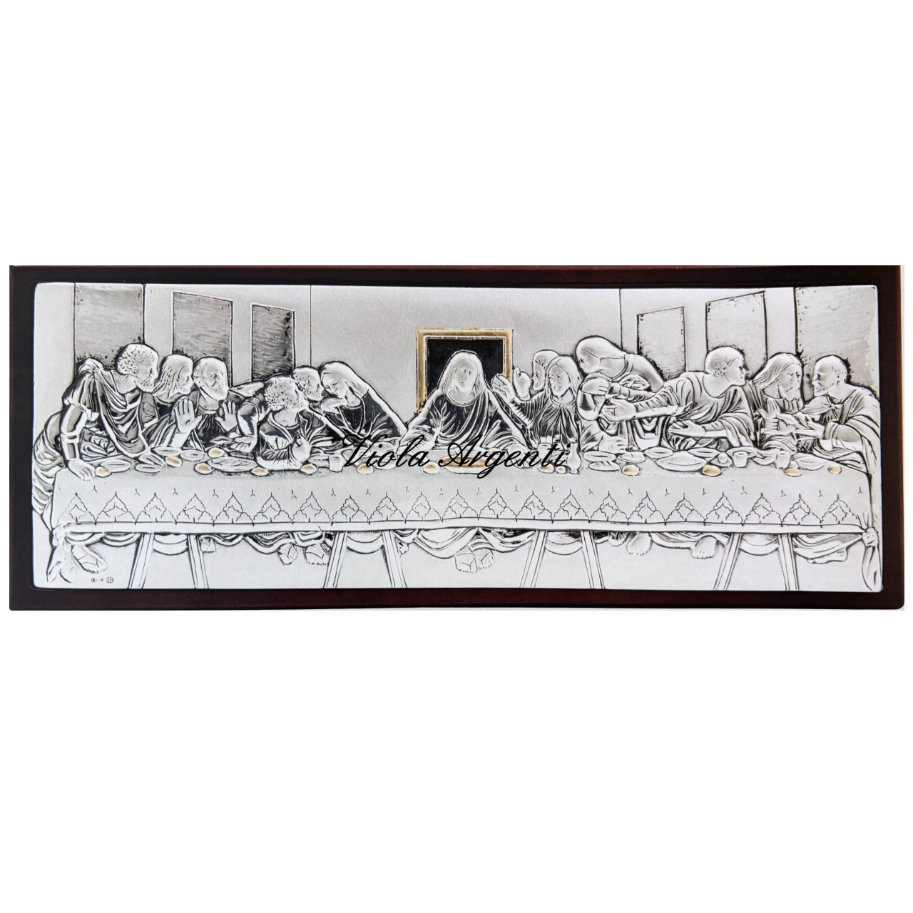 Icona Ultima Cena di . Argento online