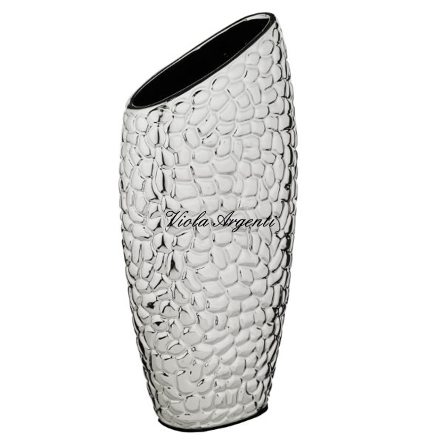 Vaso Stone con disegni in rilievo roccia di . Argento online
