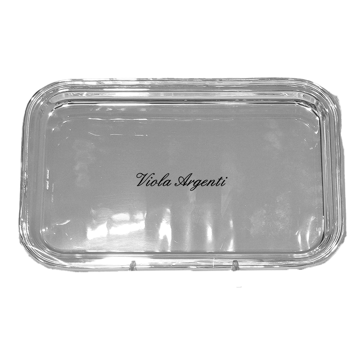 Vassoio rettangolare argento di . Argento online